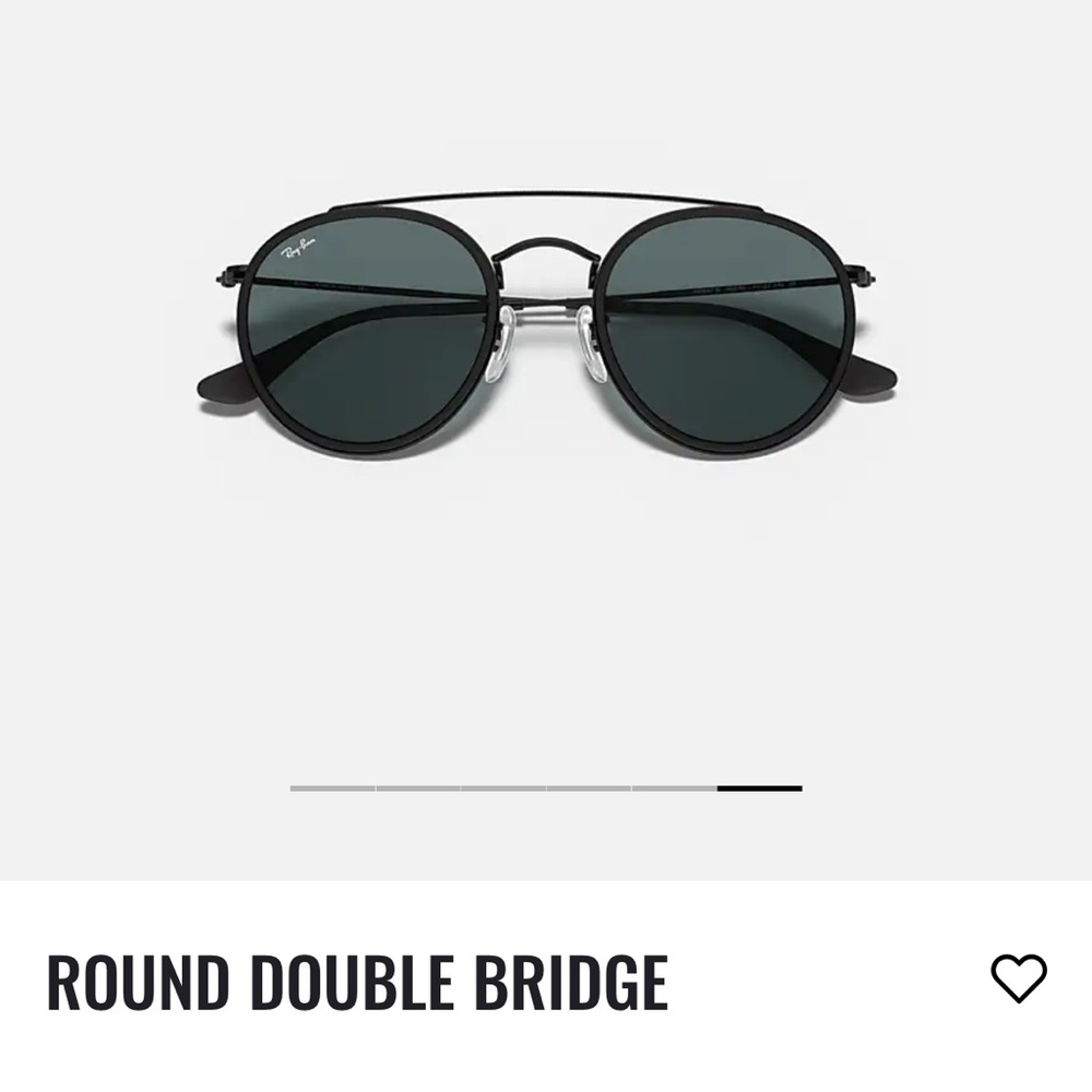 Ray-Ban ROUND DOUBLE BRIDGE black sunglasses